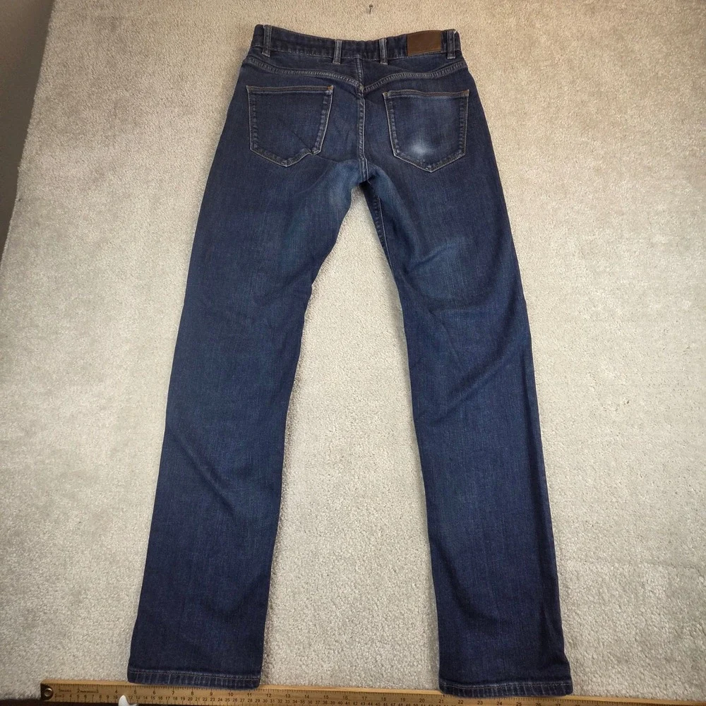 Peter Millar Mens Dark‎ Wash Straight Leg Stretch Denim Jeans 30x30 Fade